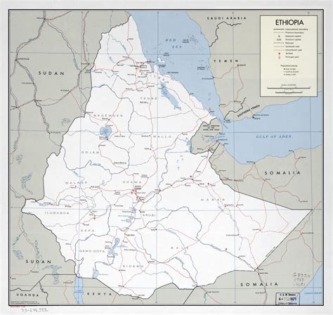 Large Scale Detailed Political And Administrative Map Of Ethiopia With