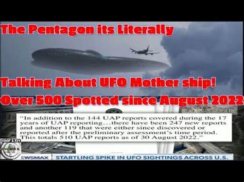 Pentagon Is Literally Talking Mother Ship Over Uaps Recent