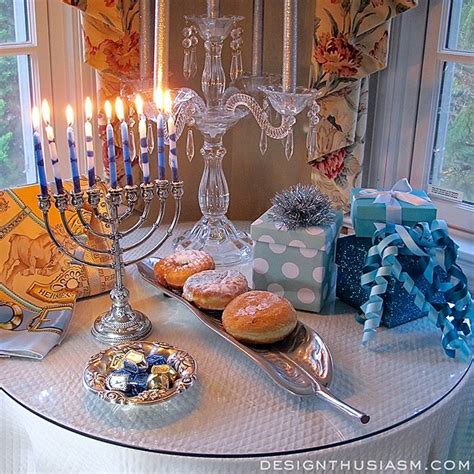 elegant hanukkah decor  tiffany blue chanukah decor hanukkah