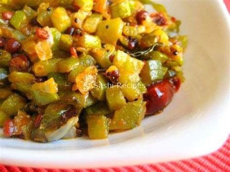 Pudalangai Poriyal Snake Gourd Stir Fry Pudalangai Varuval Recipe