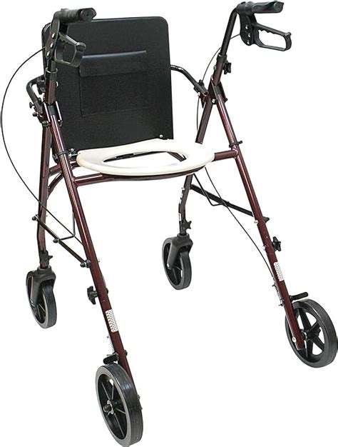 Free2Go Rollator Walker Raised Toilet Seat With Handles For Seniors