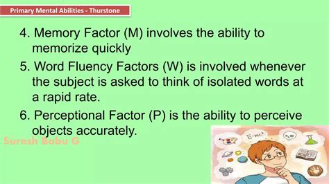 Intelligence Theories Two Factor Theory Spearman Primary Mental