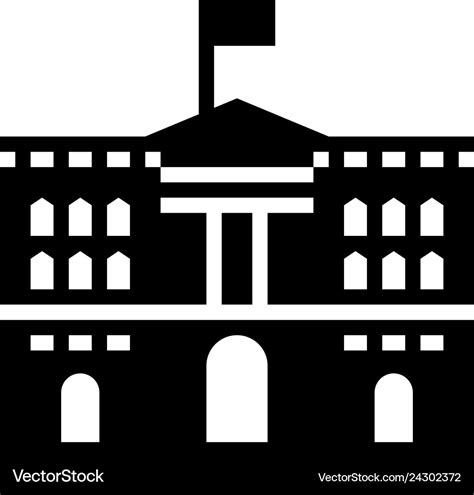 Buckingham Palace Solid Royalty Free Vector Image