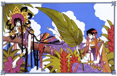 Xxxholic Ichihara Yuuko Watanuki Kimihiro In A Tree Crouching