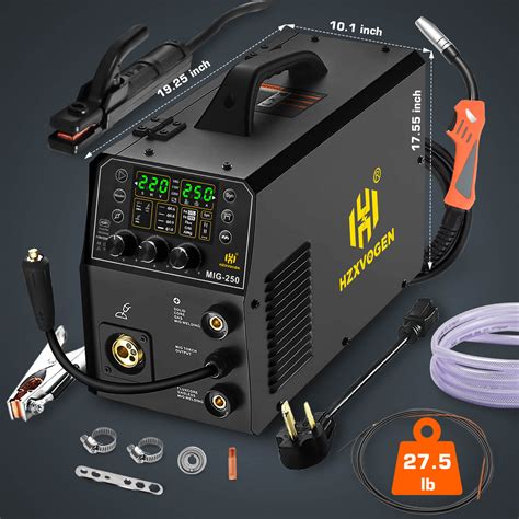 Hzxvogen 250a Aluminum Mig Welder 5 In 1 Led Display Multi Process Wel