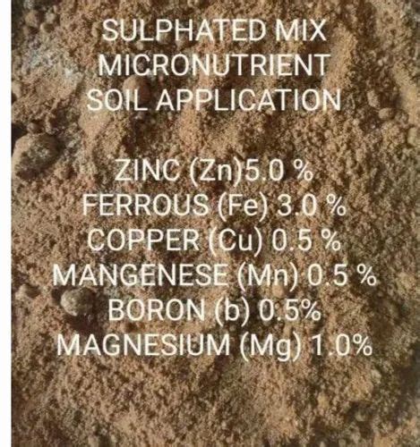 Powder Bio Tech Grade Sulphated Mix Micronutrient Fertilizers Loose