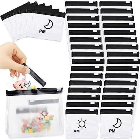 Amazon 14 Pcs AM PM Pill Pouches Bags Set Zippered Pill Bags