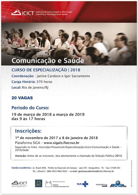 Fiocruz Oferece Curso De Especialização Em Comunicação E Saúde 2018