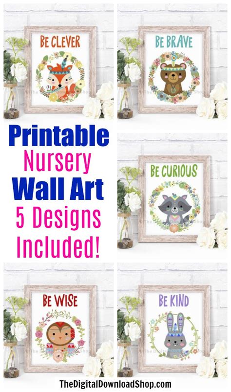 Woodland Animals Nursery Printables- Motivational | The Digital Download Shop