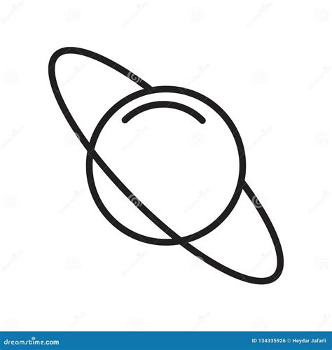 Símbolo Y Signo Vectorial De Icono Saturno Aislados En Fondo Blanco