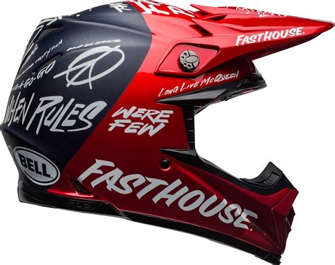 Protective Gear Fasthouse Ditd Matte Gloss Red Navy Medium Bell Moto