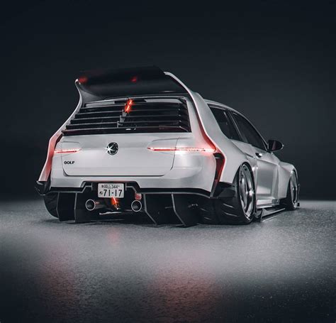 Vw Golf 7 Spoiler Alert Widebody Looks Like The Cyberpunk Dream Hatch