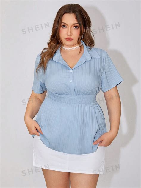 Shein Qutie Plus Size Spring Blouses Shein Usa