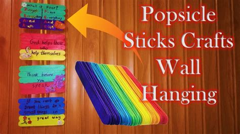 Diy Wall Hanging With Ice Cream Sticks Wall Decoration Ideas Crafts