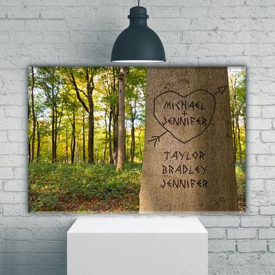 Family Tree Names Color Premium Canvas