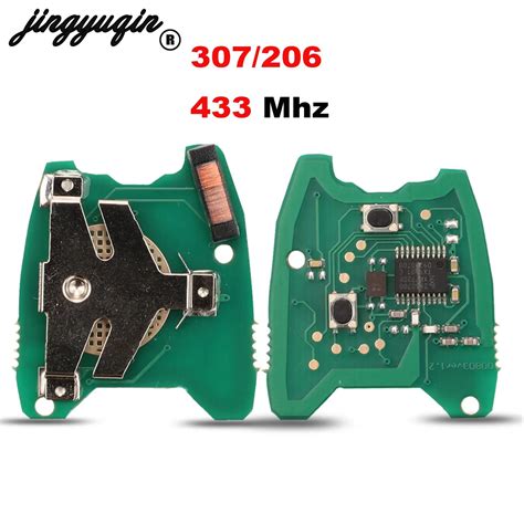 Jingyuqin Buttons For Peugeot Remote Car Key Circuit Board Mhz