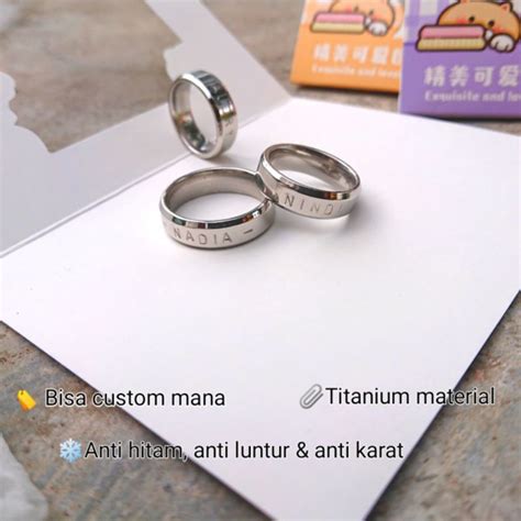 Jual Cincin Nama Cincin Custom Cincin Ukir Nama Cincin Tempah Nama