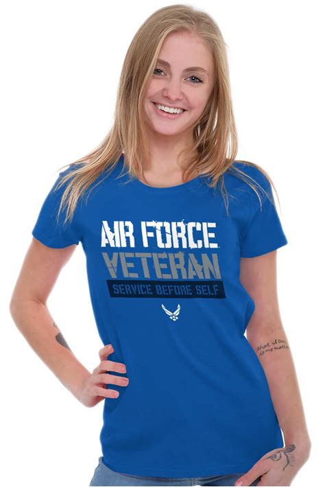 Us Air Force Veteran Usaf Pride Womens T Shirt Ladies Tee Brisco Brands S