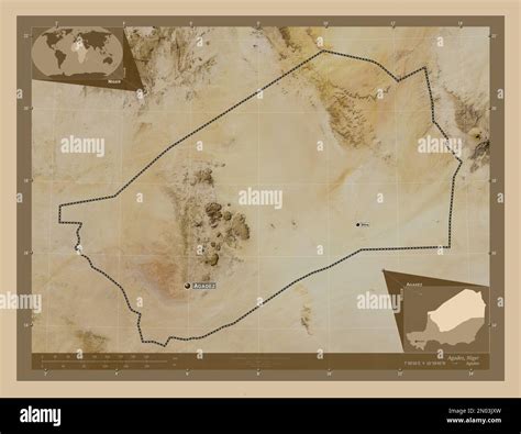 Agadez Département Du Niger Carte Satellite Basse Résolution Lieux