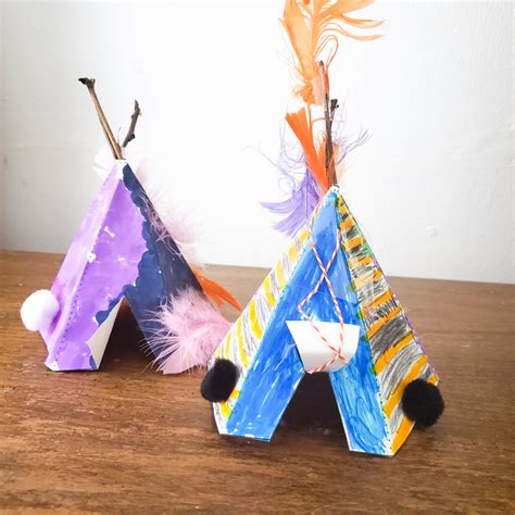 Free Printable Teepee Craft For Native American Unit