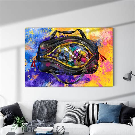 Chase The Bag Canvas Modern Money Artwork For Entrepreneur Motiv Art