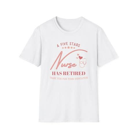 Nurse Retirement T Retired Nurses T Shirt A Five Stars Nurse Has