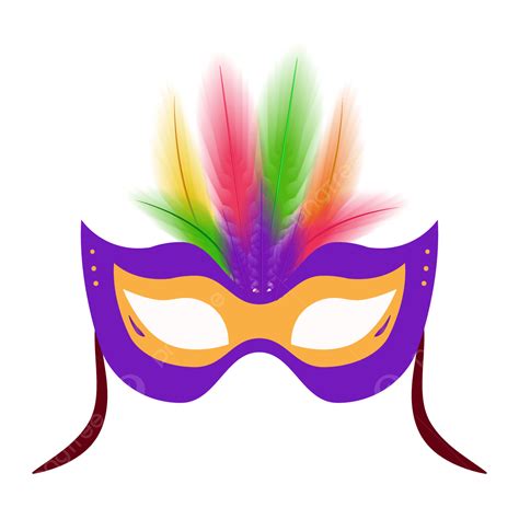 Masks Carnival Clipart Vector Carnival Mask With Feathers Realistic