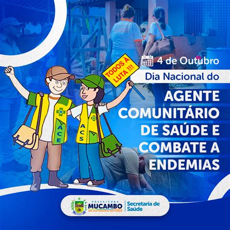 De Outubro Dia Nacional Do Agente Comunit Rio De Sa De E Combate A