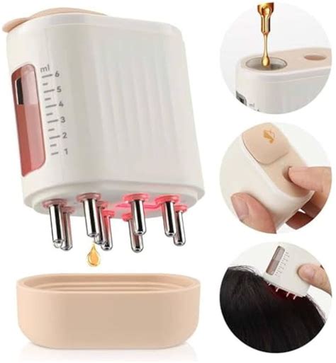 Hlonns Hair Oil Applicator With Red Light Electric Hair Oil Applicator And Scalp Massager