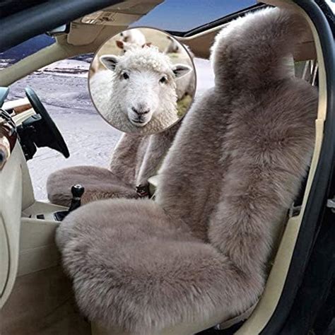 Altlue Real Genuine Sheepskin Car Seat Covers For Cars Suv Trucks Van