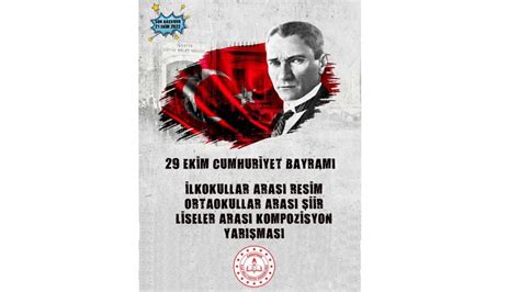 29 Ekim Cumhuriyet Bayramı Konulu Resim Şiir ve Kompozisyon Yarışması