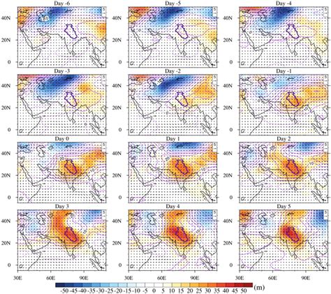 Composite Map Of Hpa Geopotential Height Thickness Anomaly