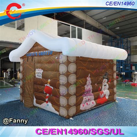 4x4m Inflatable Christmas Santas Grotto House For Gingerbread Display