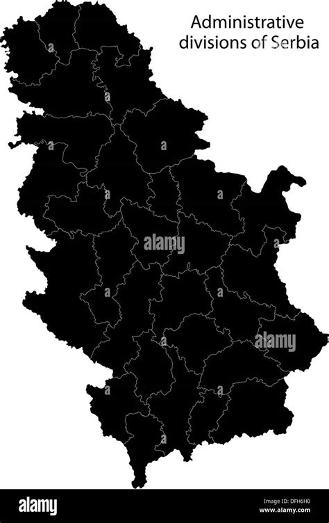 Mapa con division politica de europa Imágenes de stock en blanco y