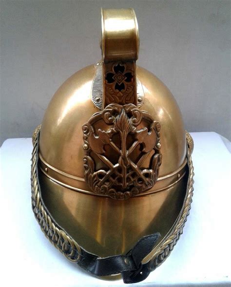 Vintage Fireman Firefighter Helmet Standard Brown Antique Fire Helmet ...