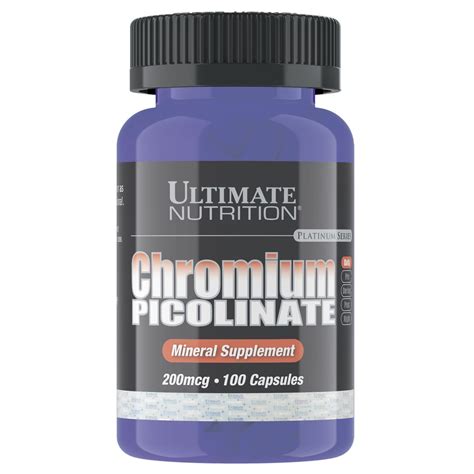Хром Пиколинат Ultimate Nutrition CHROMIUM PICOLINATE 100 капсул ...