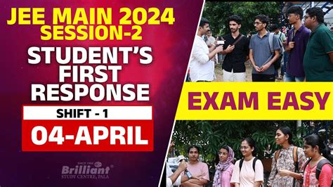 Jee Main 2024 Session 2 Day 1 First Shift Students Response 4th