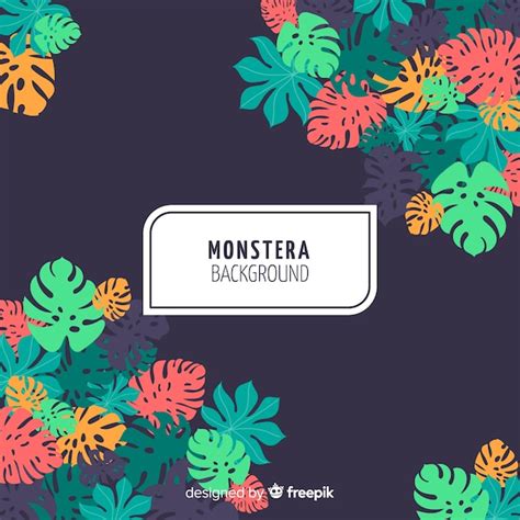 Fondo De Hojas De Monstera Vector Gratis