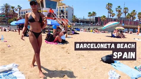 🇪🇸 Hot Day In Barcelona Beach Spain ☀️🏖️ Amazing Barceloneta Beach Walk 4k Youtube