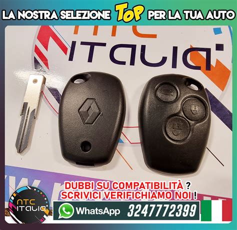 Guscio Chiave Lama Renault Clio Modus Twingo Kangoo Trafic Master Logo