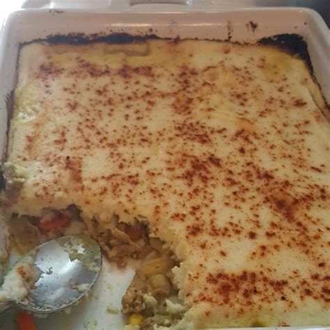 Tasty Shepherds Pie With Mashed Cauliflower And Ground Turkey Recipe