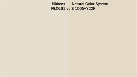 Sikkens F9 06 81 Vs Natural Color System S 1005 Y20r Side By Side