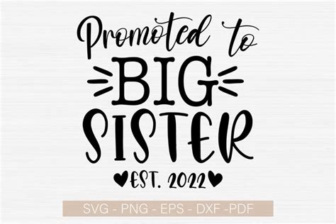 Promoted To Big Sister Svg Est 2022 Svg Established Year