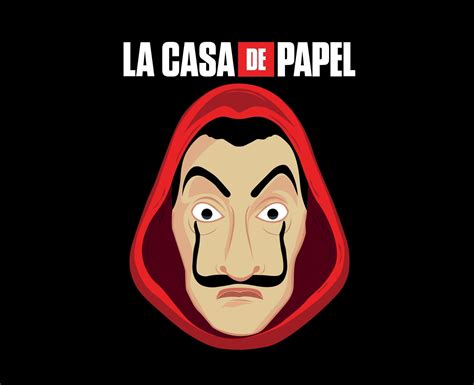 La Casa De Papel Title With Dali Mask Design Graphic Netflix Film