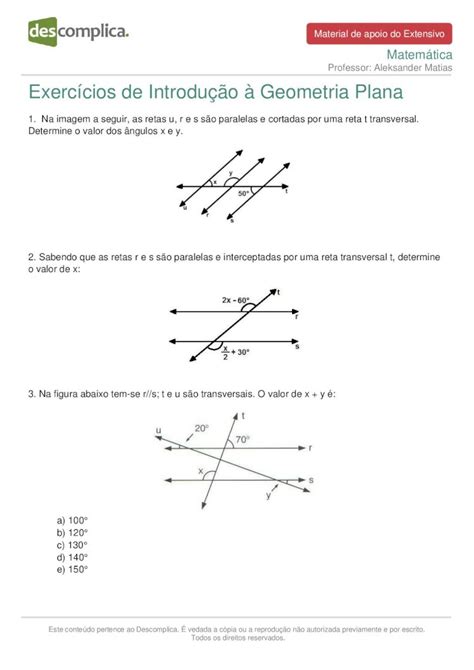 Pdf Exerc Cios De Introdu O Geometria Plana Na Imagem A