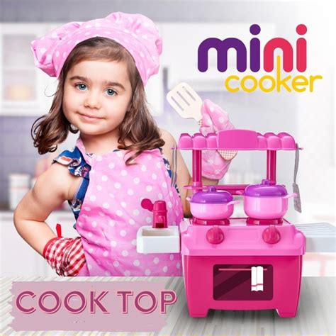 Mini Cooker Cozinha De Brinquedo Completa C Panelinhas Brincar De