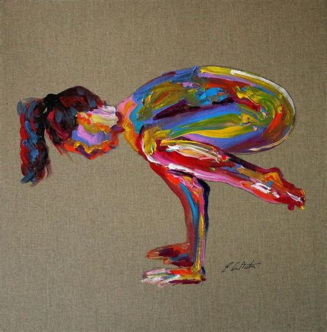Yoga Nude Pose Painting By Eraclis Aristidou Pixels