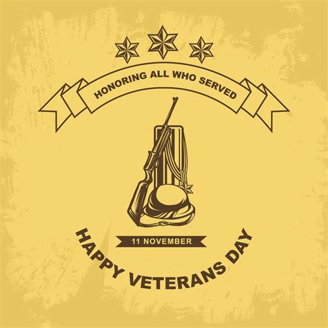 veterans days template medal sign 11432342 Vector Art at Vecteezy