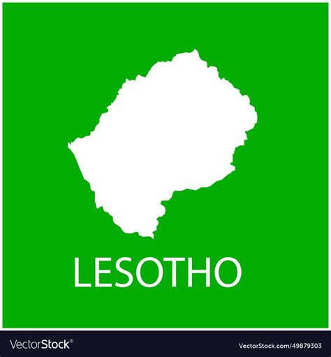 Lesotho Map Icon Royalty Free Vector Image Vectorstock