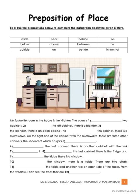 Preposition Of Place Fun Activities Printable Templates Free